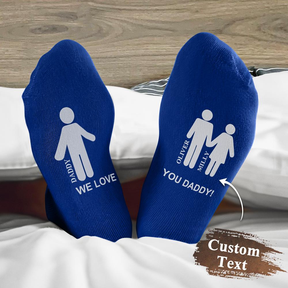 Daddy And Me Personalized Gift Socks Father's Day Gift - soufeelau
