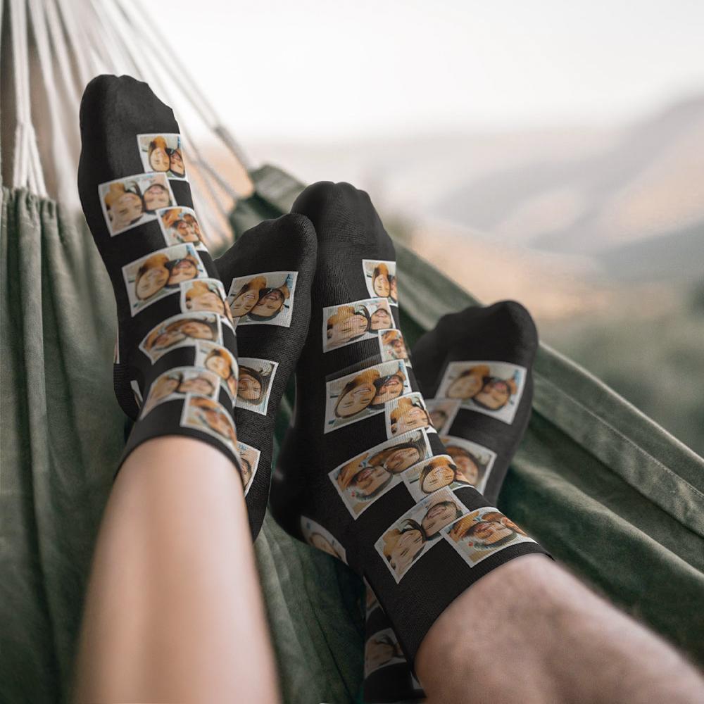 Custom Multi Photo Socks Gifts for Your Lovers with Your Photo - soufeelau