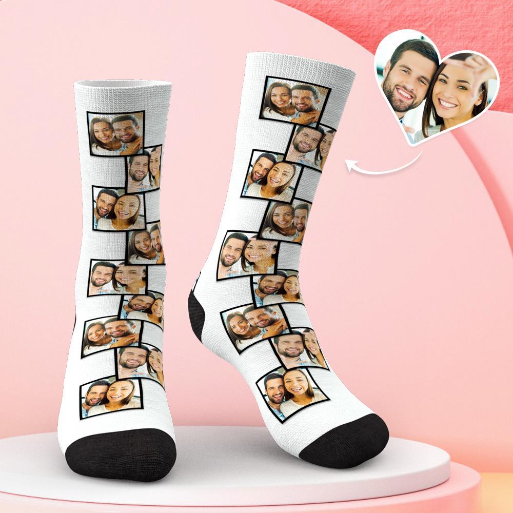 Custom Multi Photo Socks Gifts for Your Lovers with Your Photo - soufeelau