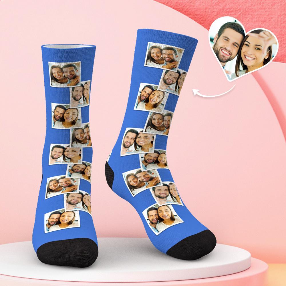 Custom Multi Photo Socks Gifts for Your Lovers with Your Photo - soufeelau