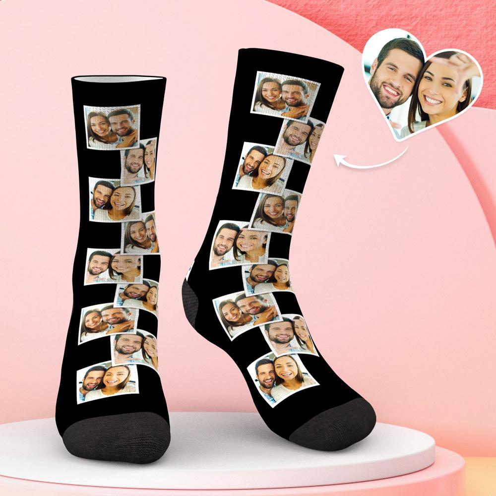 Custom Multi Photo Socks Gifts for Your Lovers with Your Photo - soufeelau
