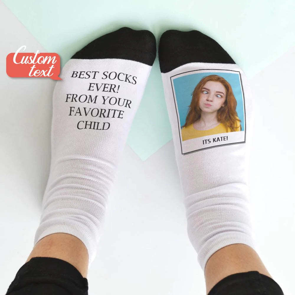 Custom Socks Photo Socks with Your Text Gifts for Lovers - soufeelau