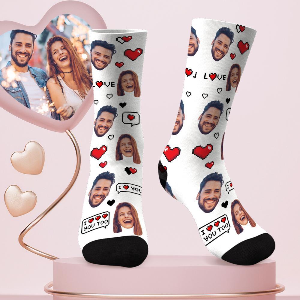 Custom Socks Face Socks Photo Socks for Couple's - Colorful