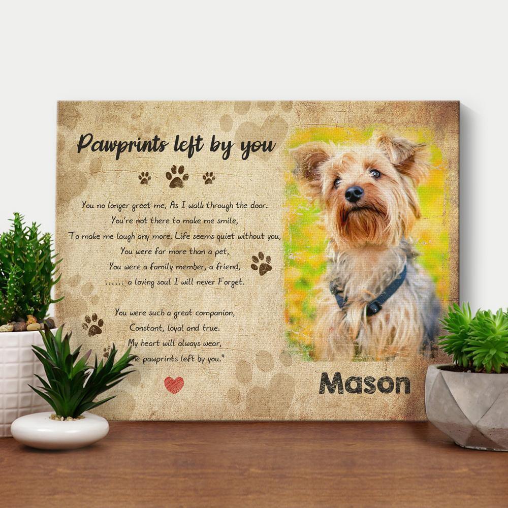 Custom Gift Forever In My Heart Dog Cat Pet Memorial Photo Frame - soufeelau