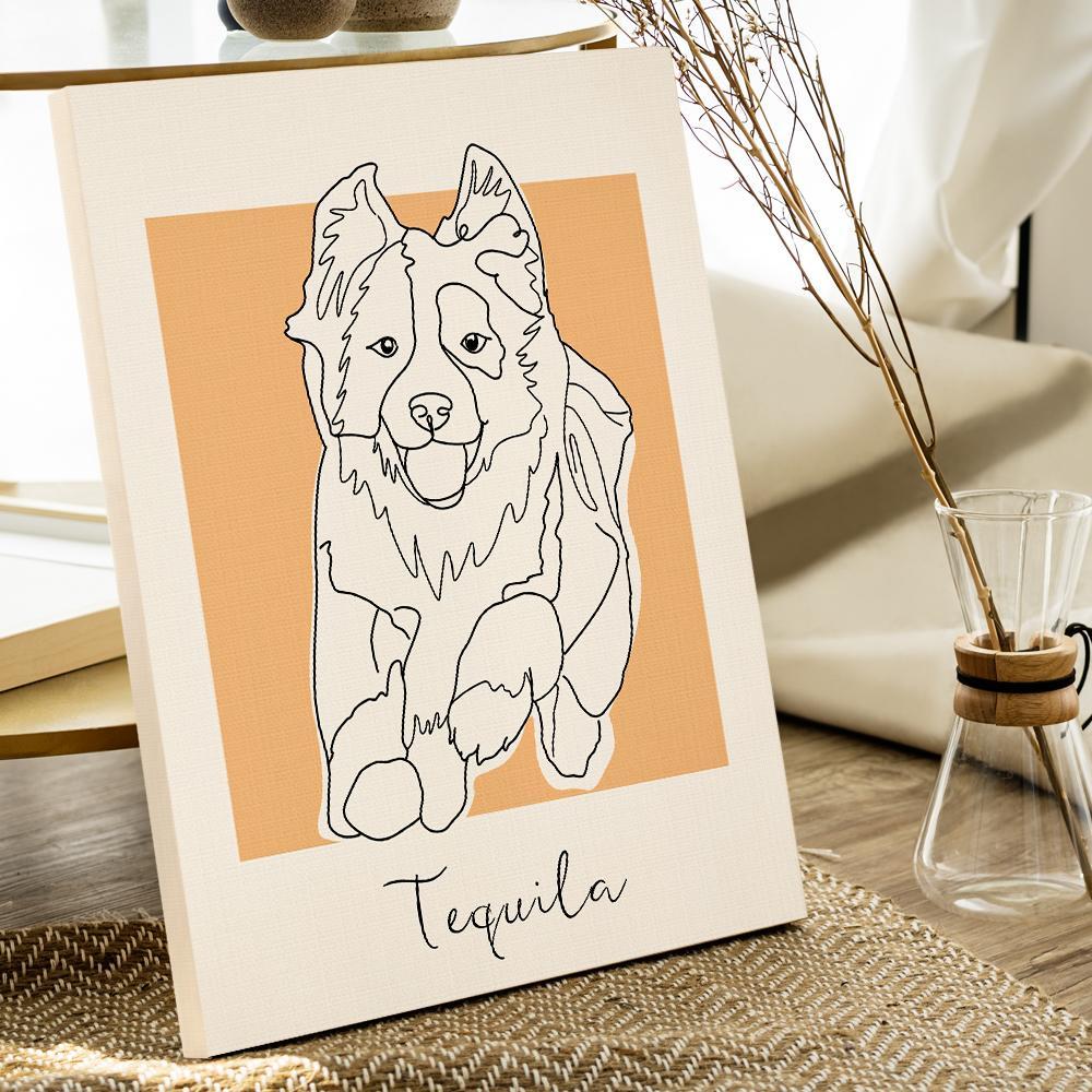 Personalised Dog Canvas Prints Photo And Name Perfect Gift For Pet Lovers - soufeelau