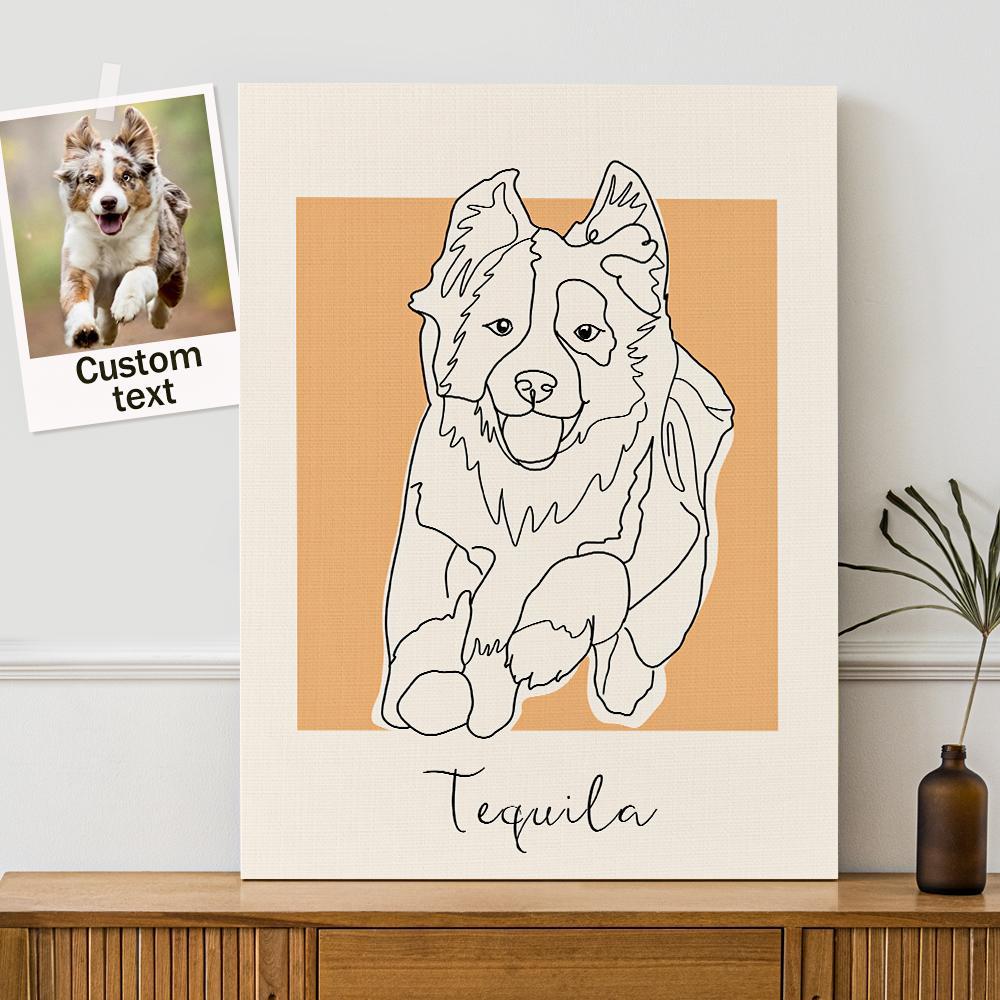 Personalised Dog Canvas Prints Photo And Name Perfect Gift For Pet Lovers - soufeelau