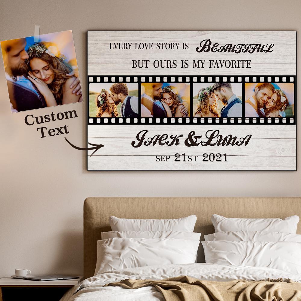 Custom Photo Canvas Text Canvas Gifts For Couples