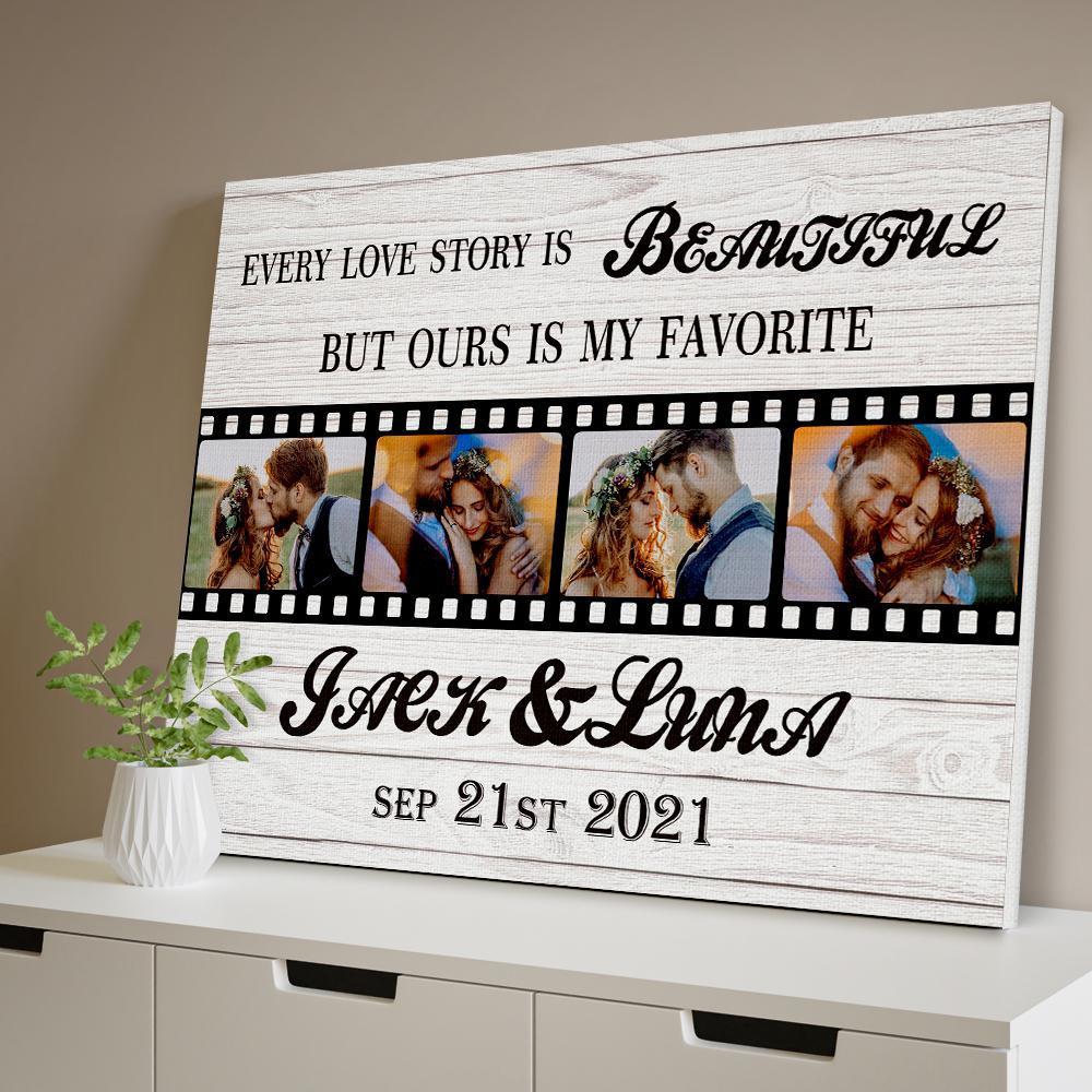 Custom Photo Canvas Text Canvas Gifts For Couples
