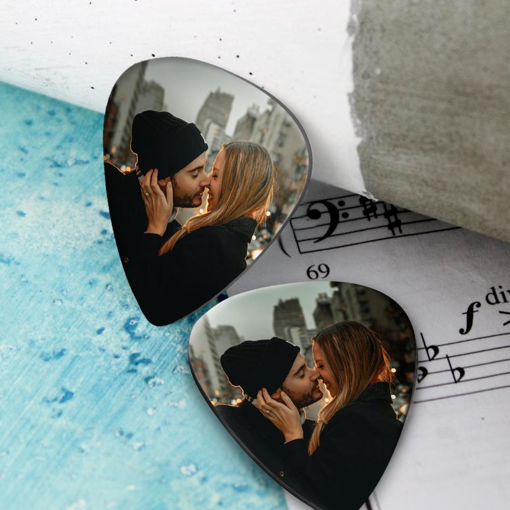 Personalised Guitar Pick with Photo for Musicians Customized for Boyfriend -12Pcs