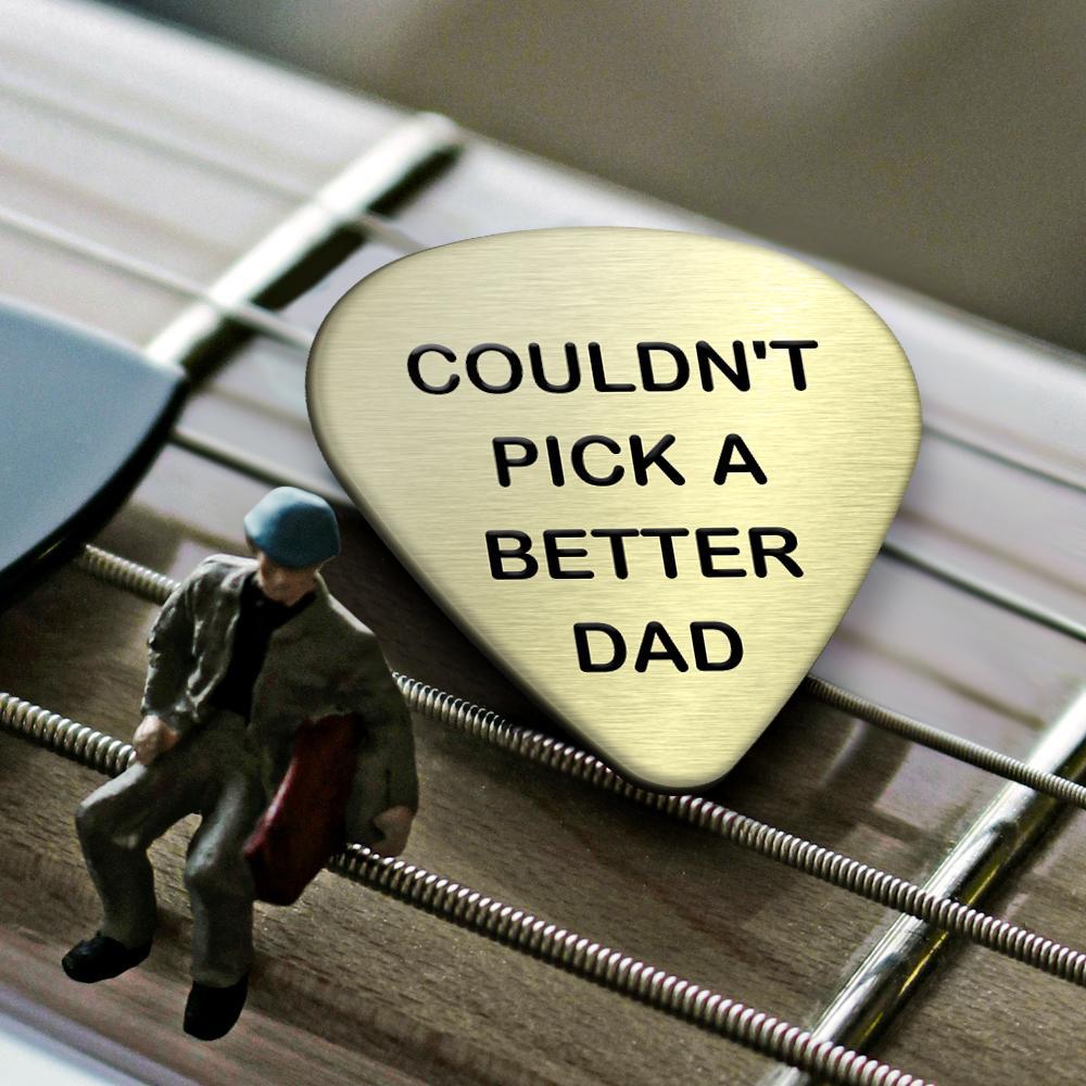 Custom Metal Plectrum Gift For Dad Engraved Guitar Pick Music Lover Personalized Gift - soufeelau