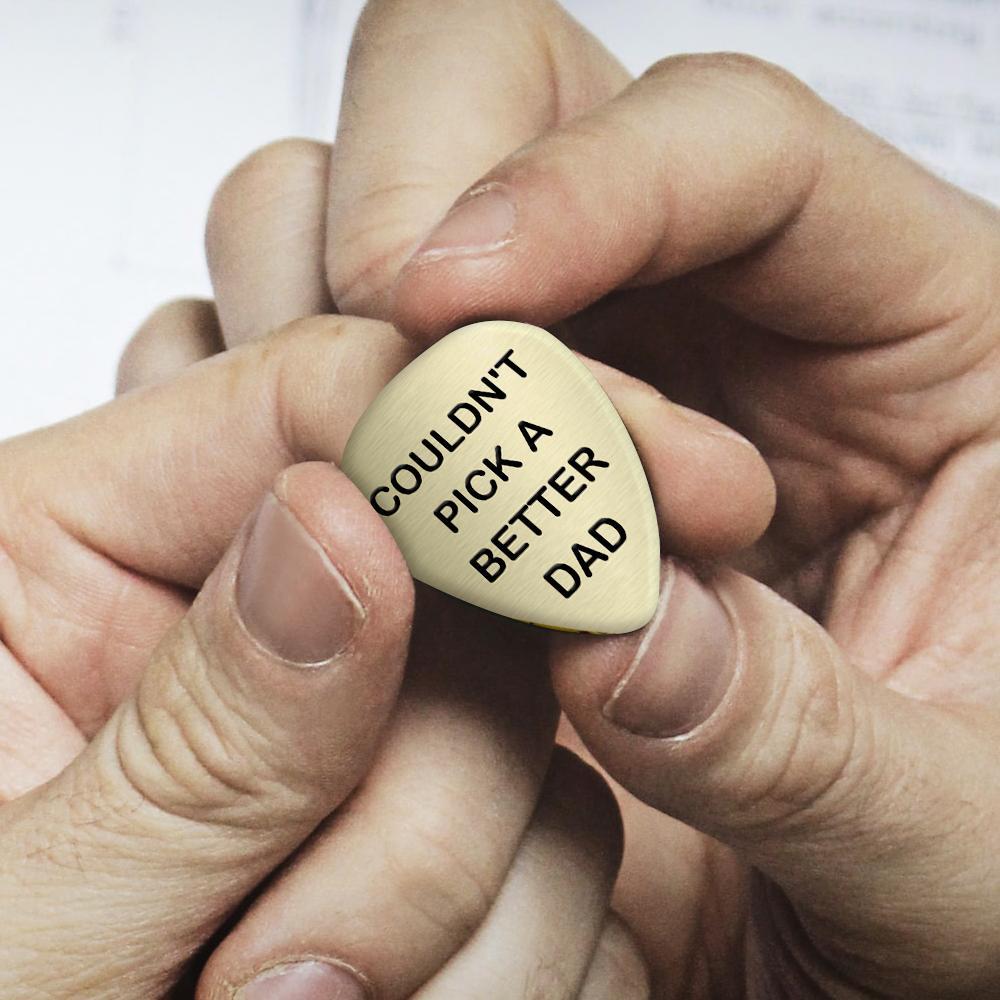 Custom Metal Plectrum Gift For Dad Engraved Guitar Pick Music Lover Personalized Gift - soufeelau