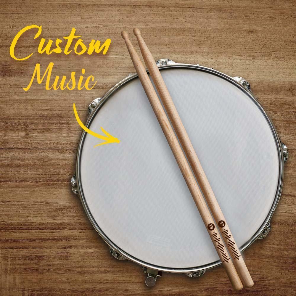 Custom Spotify Code Drumstick Wood Drumstick Unique Gifts For Musicians - soufeelau