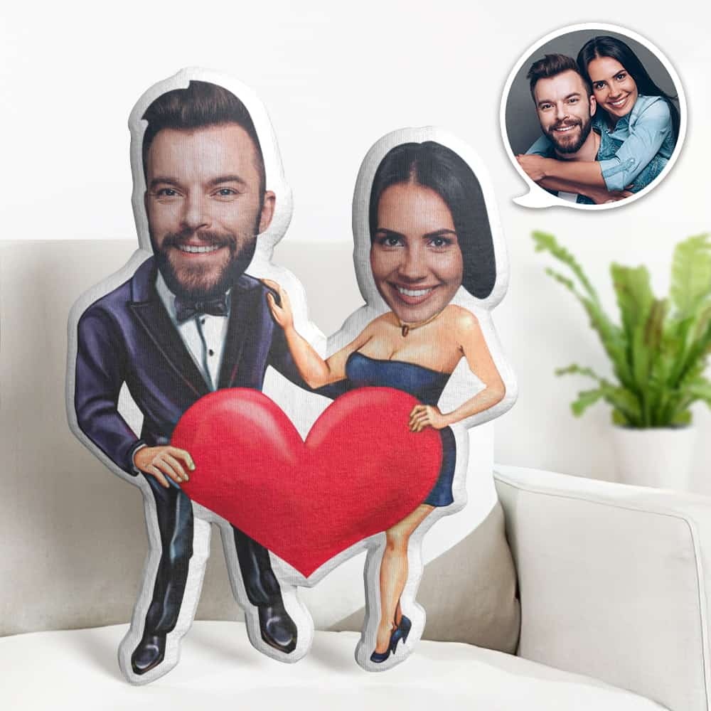 Valentine's Day Gift Custom Face Pillow, Sweetheart Couple Face Doll, the Best Gift for Lover - soufeelau