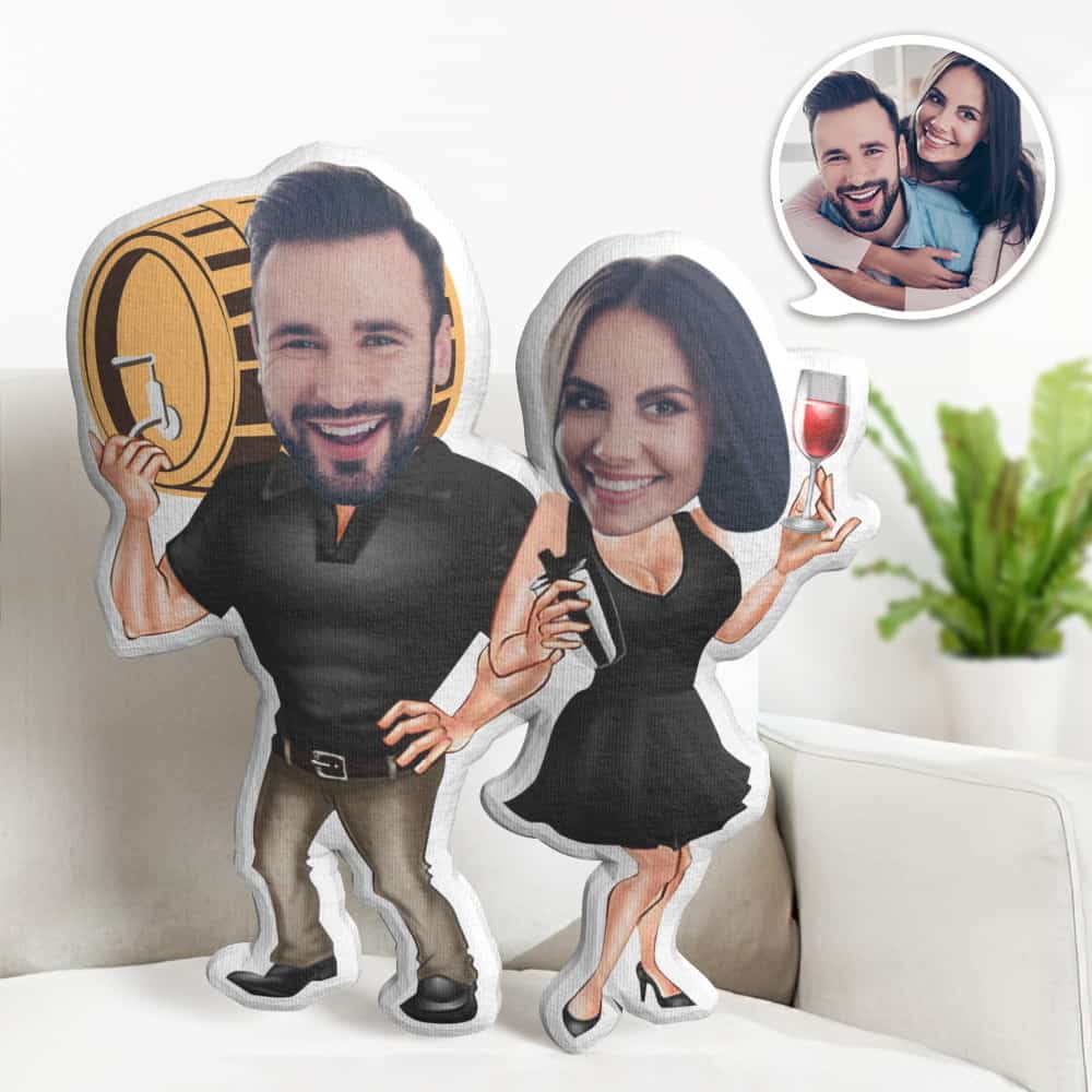Valentine's Day Gift Custom Face Pillow, Couple In Oktoberfest Face Doll, the Best Gift for Lover - soufeelau