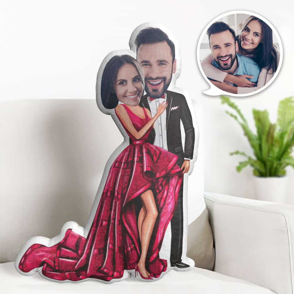 Valentine's Day Gift Custom Face Pillow, Sweet Couple Face Doll, the Best Gift for Lover - soufeelau
