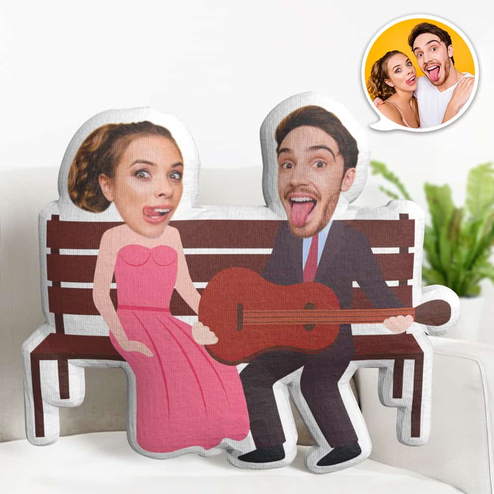 Valentine's Day Gift Custom Face Pillow, Romantic Couple Face Doll, the Best Gift for Lover - soufeelau