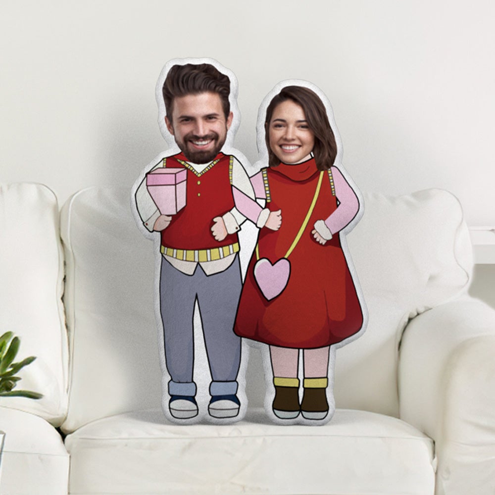 Love Gifts Custom MiniMe Pillow Personalized Couple New Year Pillow Unique Photo Pillow Gifts for Her - soufeelau