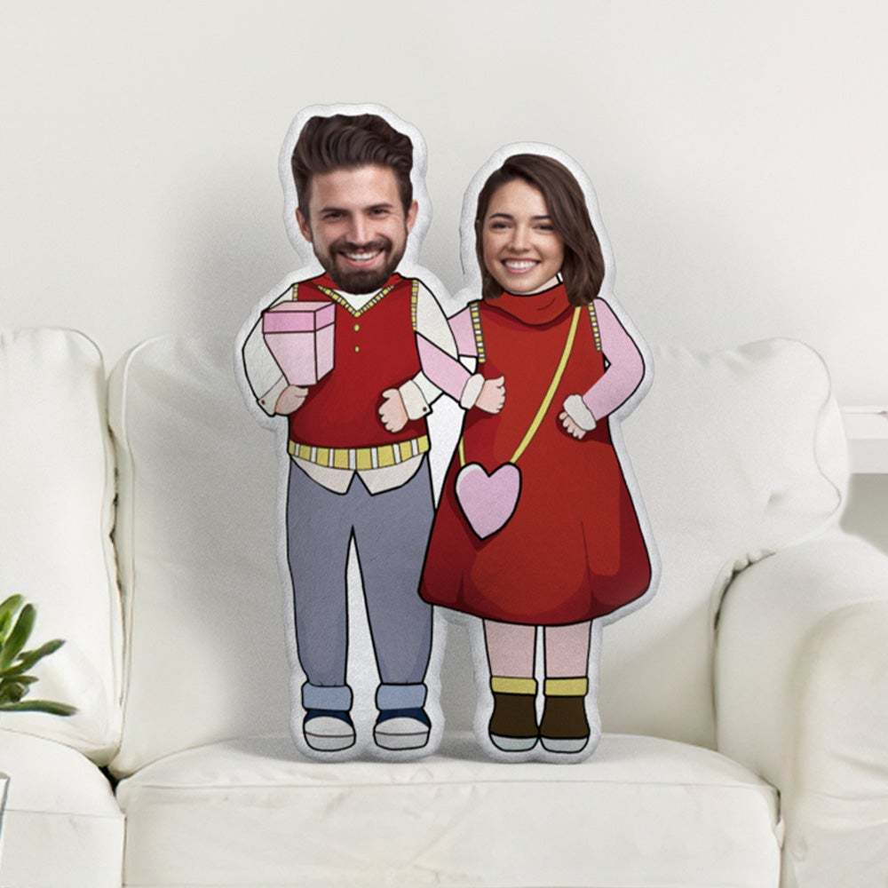 Love Gifts Custom MiniMe Pillow Personalized Couple New Year Pillow Unique Photo Pillow Gifts for Her - soufeelau