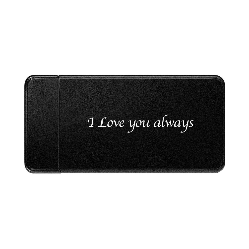 Photo Engraved Lighter Electric Lighter Black Scrub