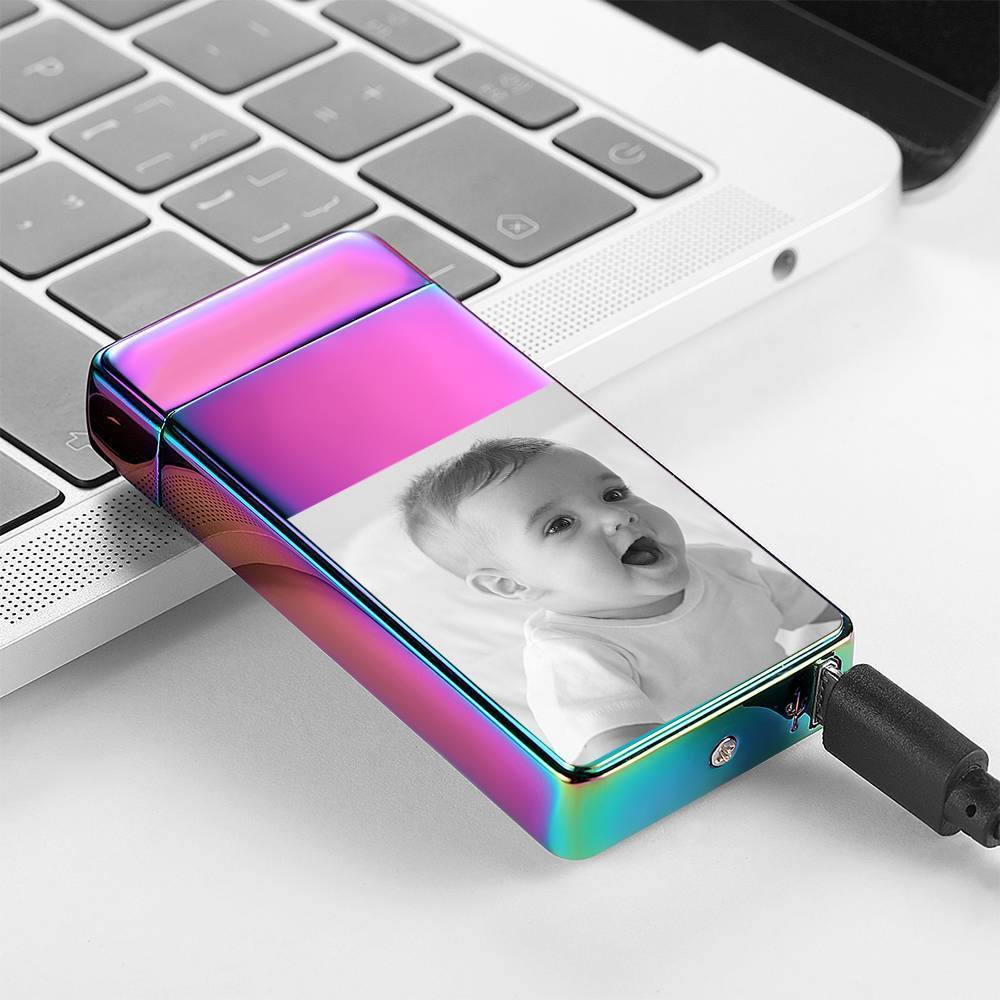 Photo Lighter Electric Lighter Rainbow Color