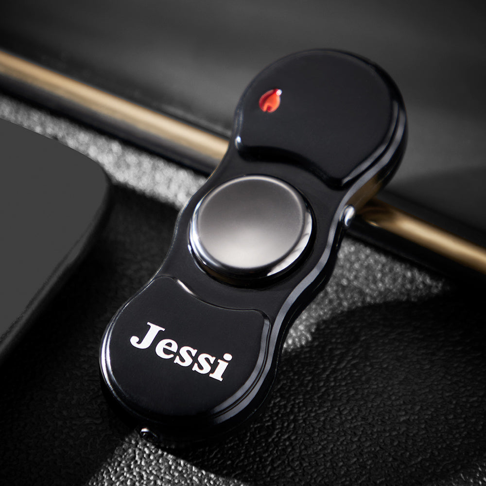 Custom Engraved Lighter LED Fidget Spinner Creative Gifts - soufeelau