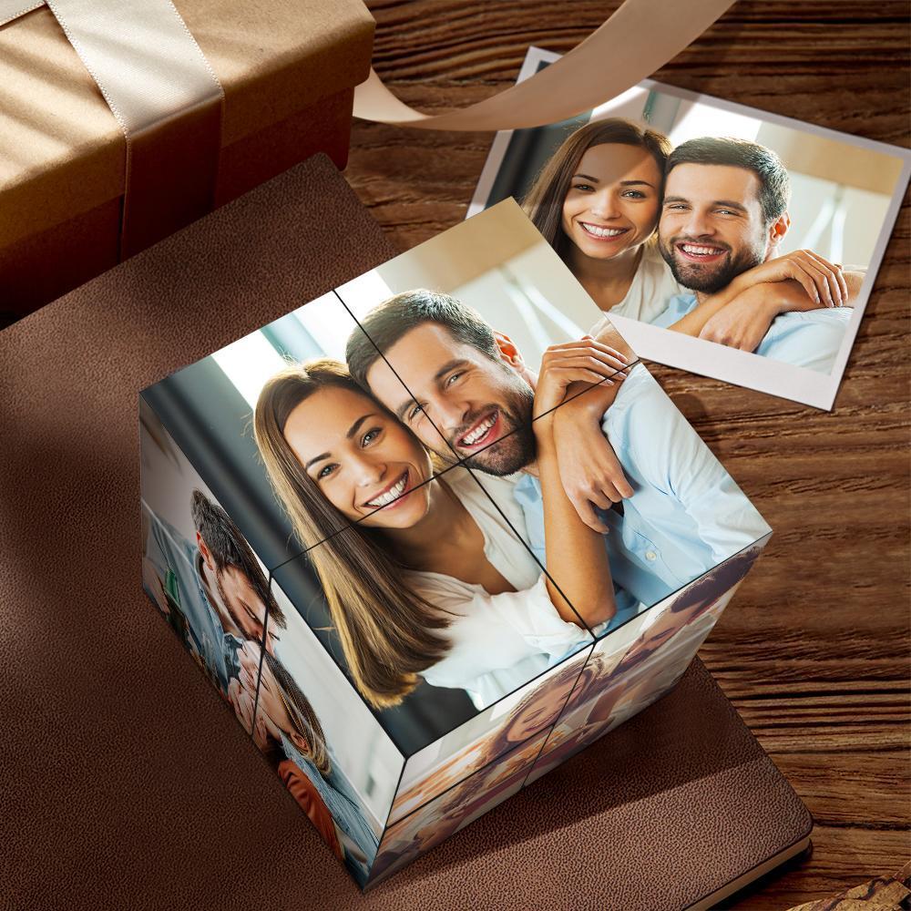 Photo Frame Rubic's Multiphoto Frame Personalized Family Picture Collage Cube Not Assembled