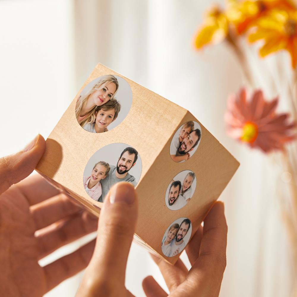 Custom Photo Ornament Funny Dice Wooden Gifts - soufeelau