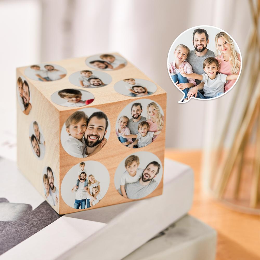 Custom Photo Ornament Funny Dice Wooden Gifts - soufeelau