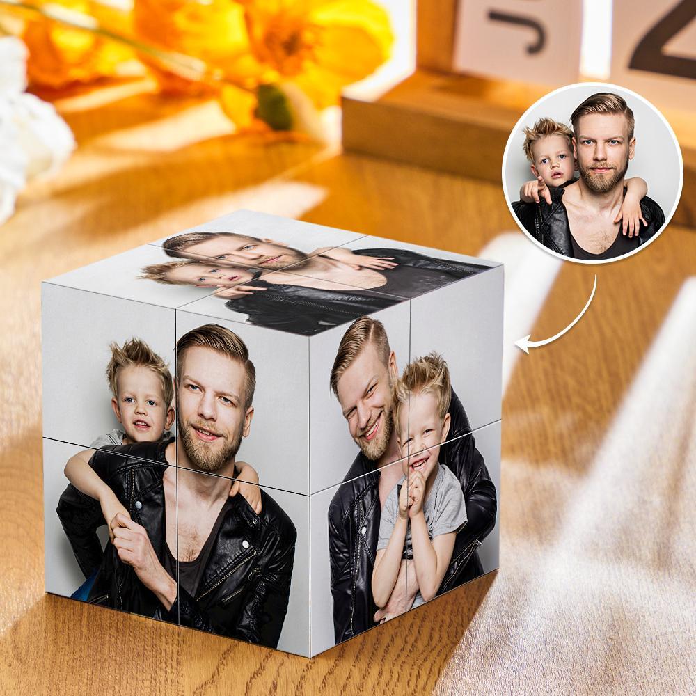 Photo Frame Multiphoto Choices of Style Colorful Rubik's Cube for Dad - soufeelau