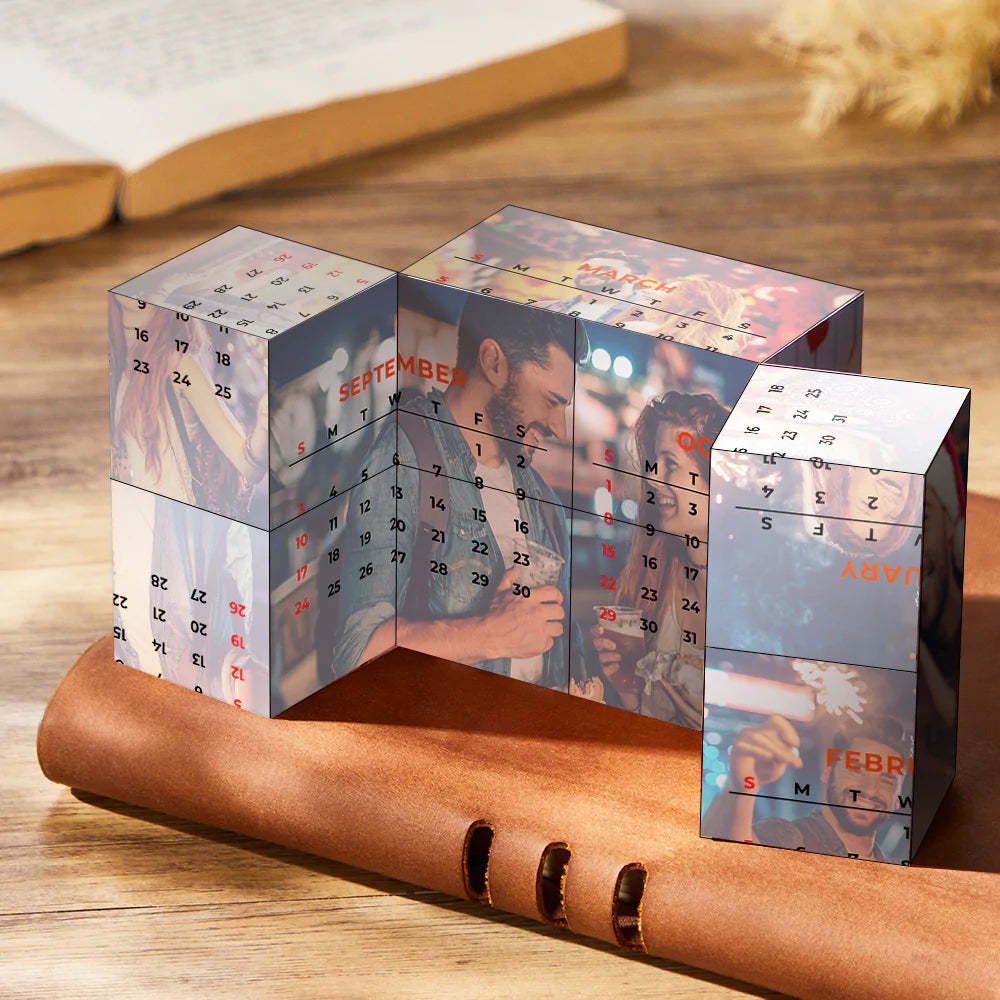 Custom Calendar Photo rubic's Cube Personalized Infinity Photo Folding Cube Anniversary Gifts - soufeelau