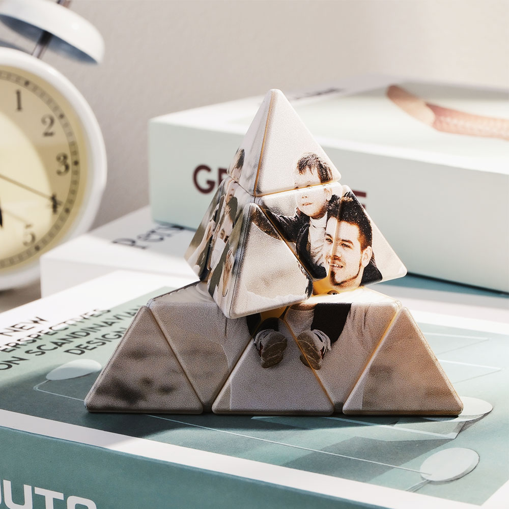 Custom 3D Rotatable Photo Magic Cube Personalized Multi Cube Photos Block Home Office Desk Decor for Boys Girls Friends - soufeelau
