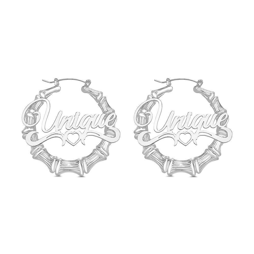 Custom Engraved Earrings Stainless Steel Big Circle Gift For Girlfriend