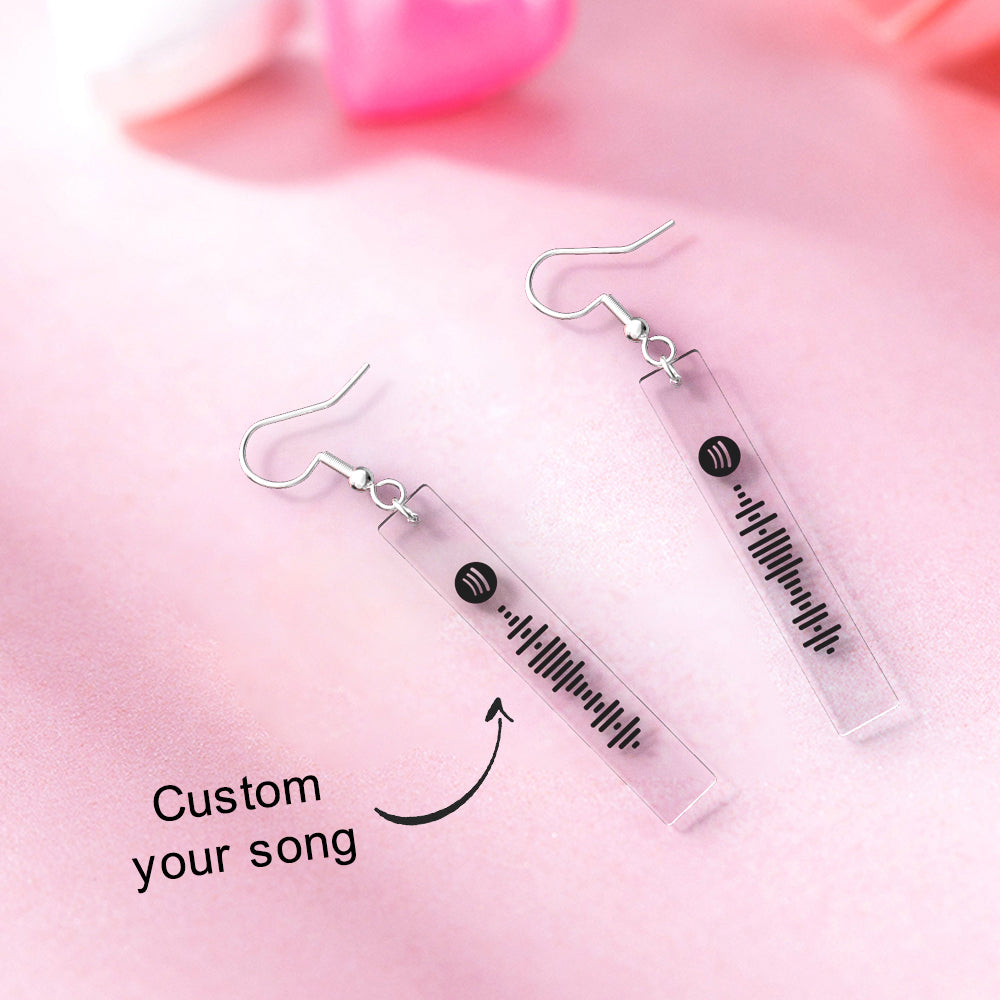 Custom Spotify Code Earrings for Her - soufeelau