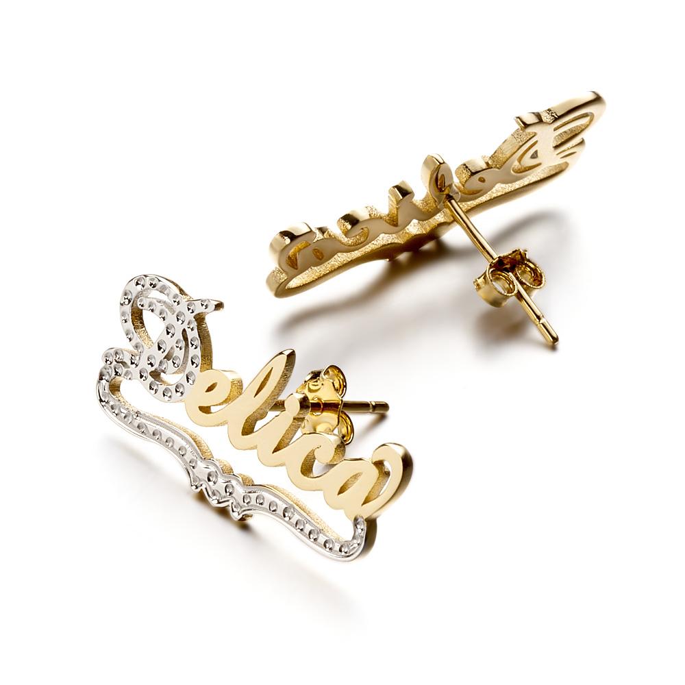 Love Yourself Personalized Name Earrings for Women Stud Earrings - soufeelau