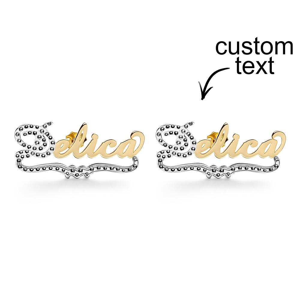 Love Yourself Personalized Name Earrings for Women Stud Earrings - soufeelau