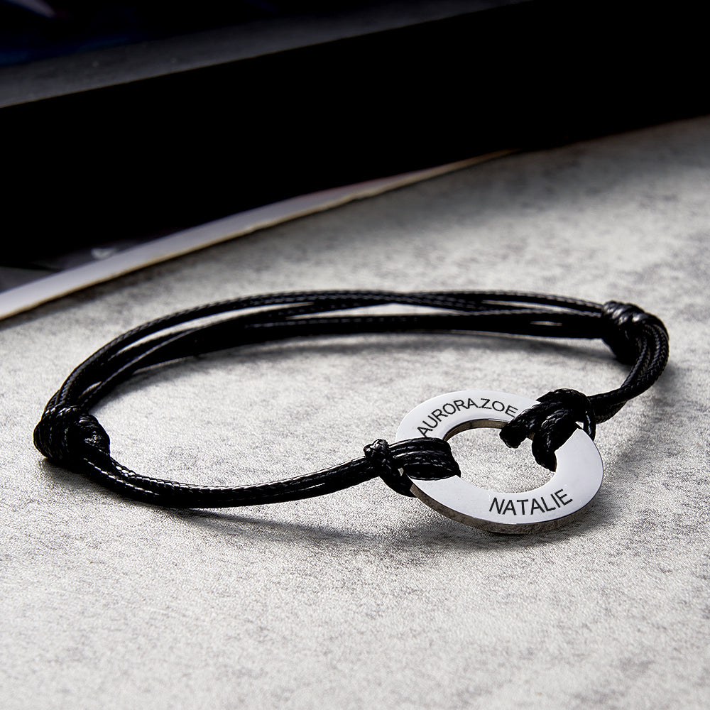 Custom Engraved Bracelet Simple Design Gifts For Dad - soufeelau