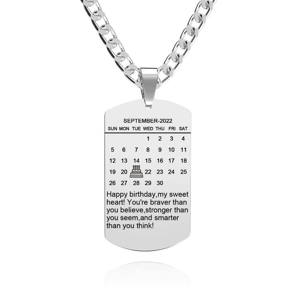 Custom Photo Necklace With Words Photo And Date Perfect Gift For Loved Ones On Birthday - soufeelau