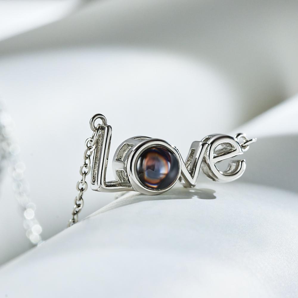 Custom Projection Necklace Custom Photo Love Gifts for Couple - soufeelau