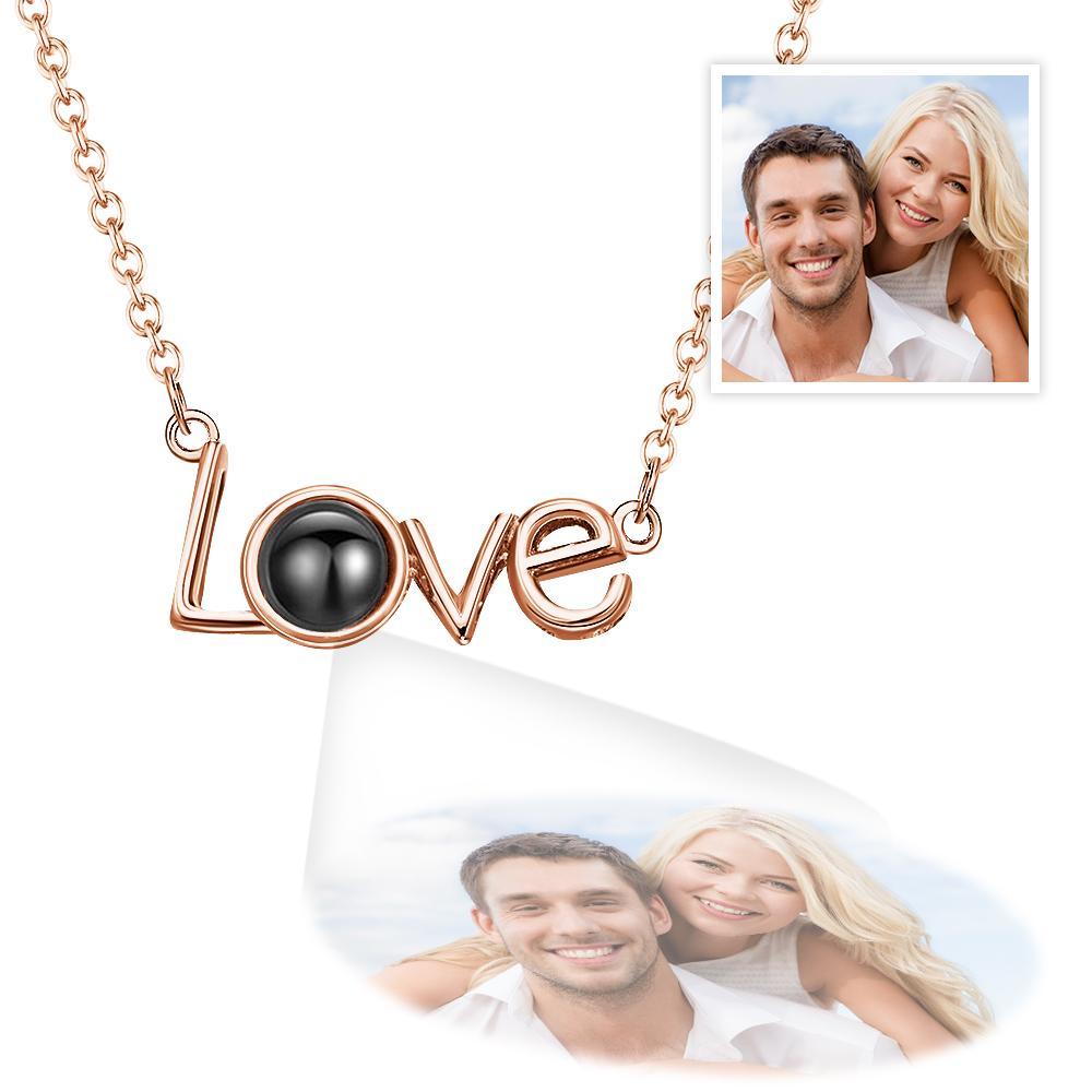 Custom Projection Necklace Custom Photo Love Gifts for Couple - soufeelau