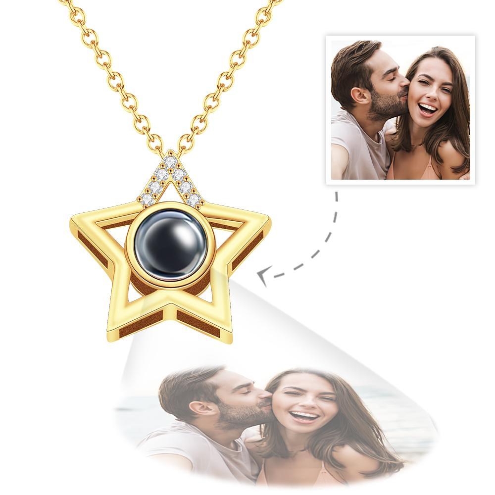 Custom Projection Photo Necklace Personalized Pet Photo Pendant Projection Chain Women Memorial Jewelry Gifts - soufeelau