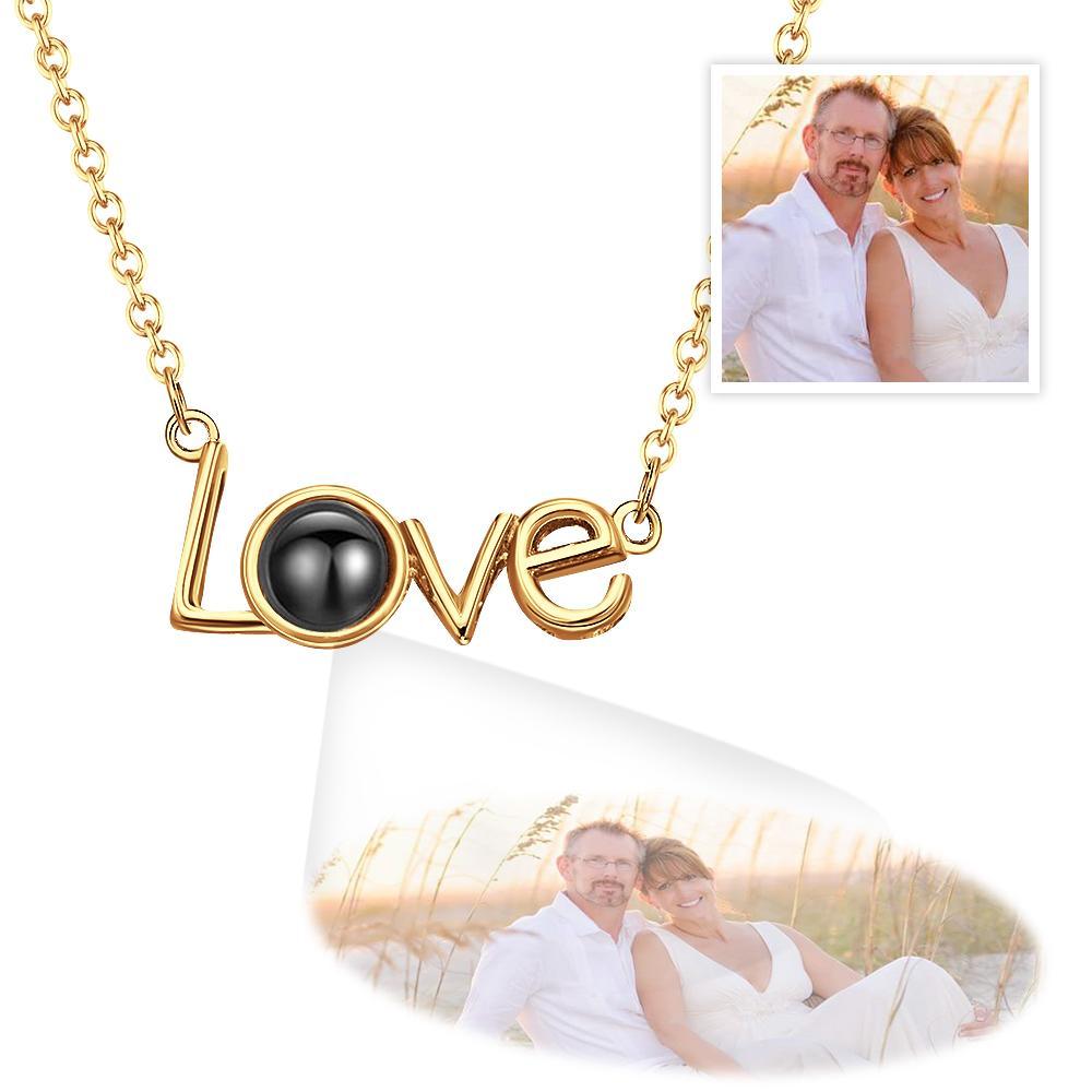 Custom Projection Necklace Custom Photo Love Gifts for Couple - soufeelau