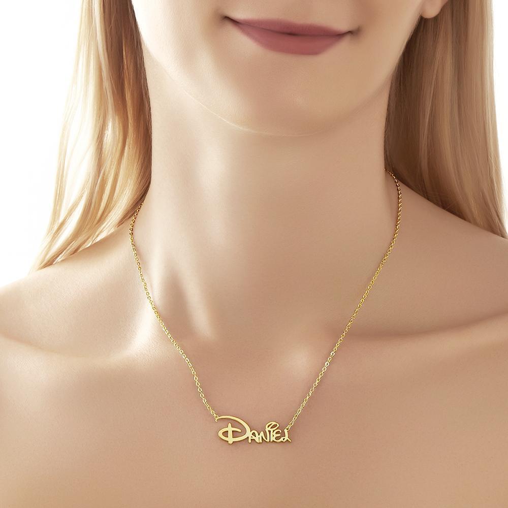 Personalized Name Necklace Personalized Lover Name Necklace Sidney Style Name Gift 14K Gold