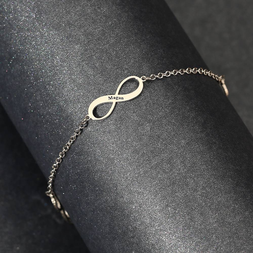 Sterling Silver Engraved Infinity Anklet