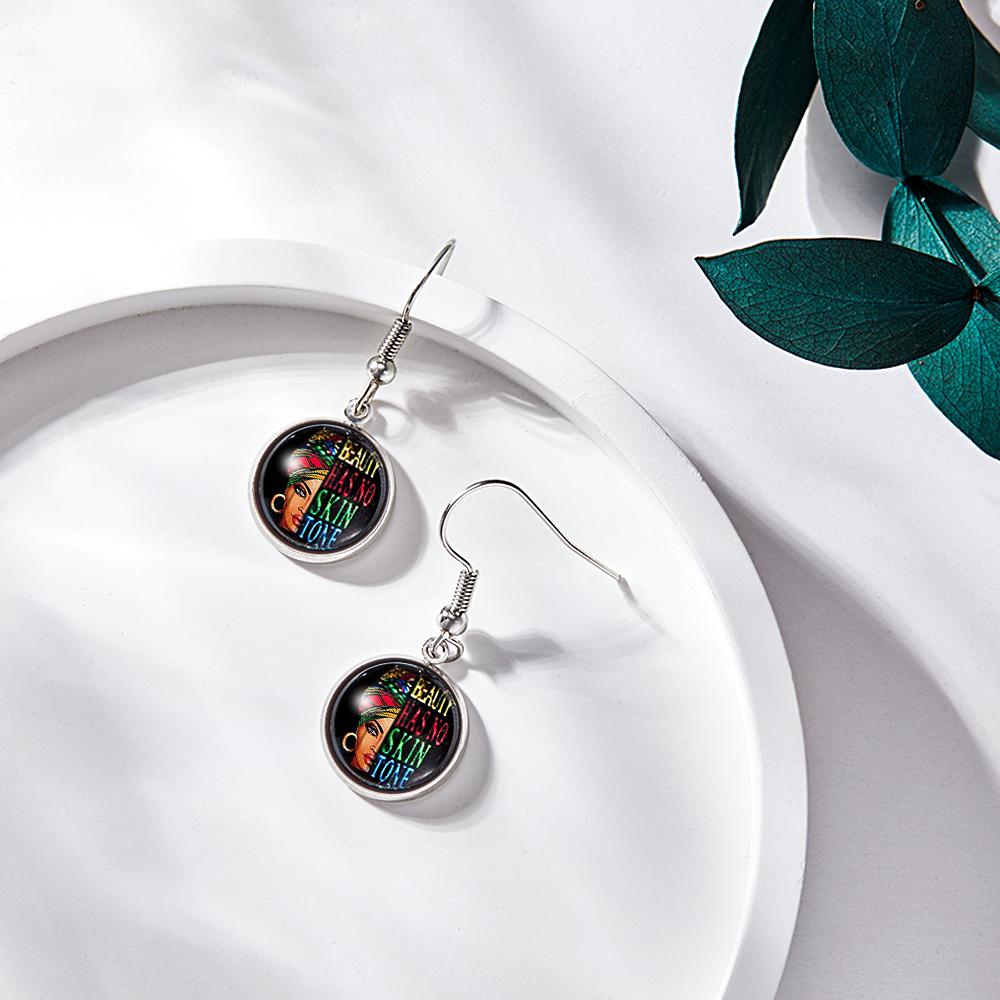 Photo Earrings Drop Earrings Unique Gifts For Her With Text - soufeelau