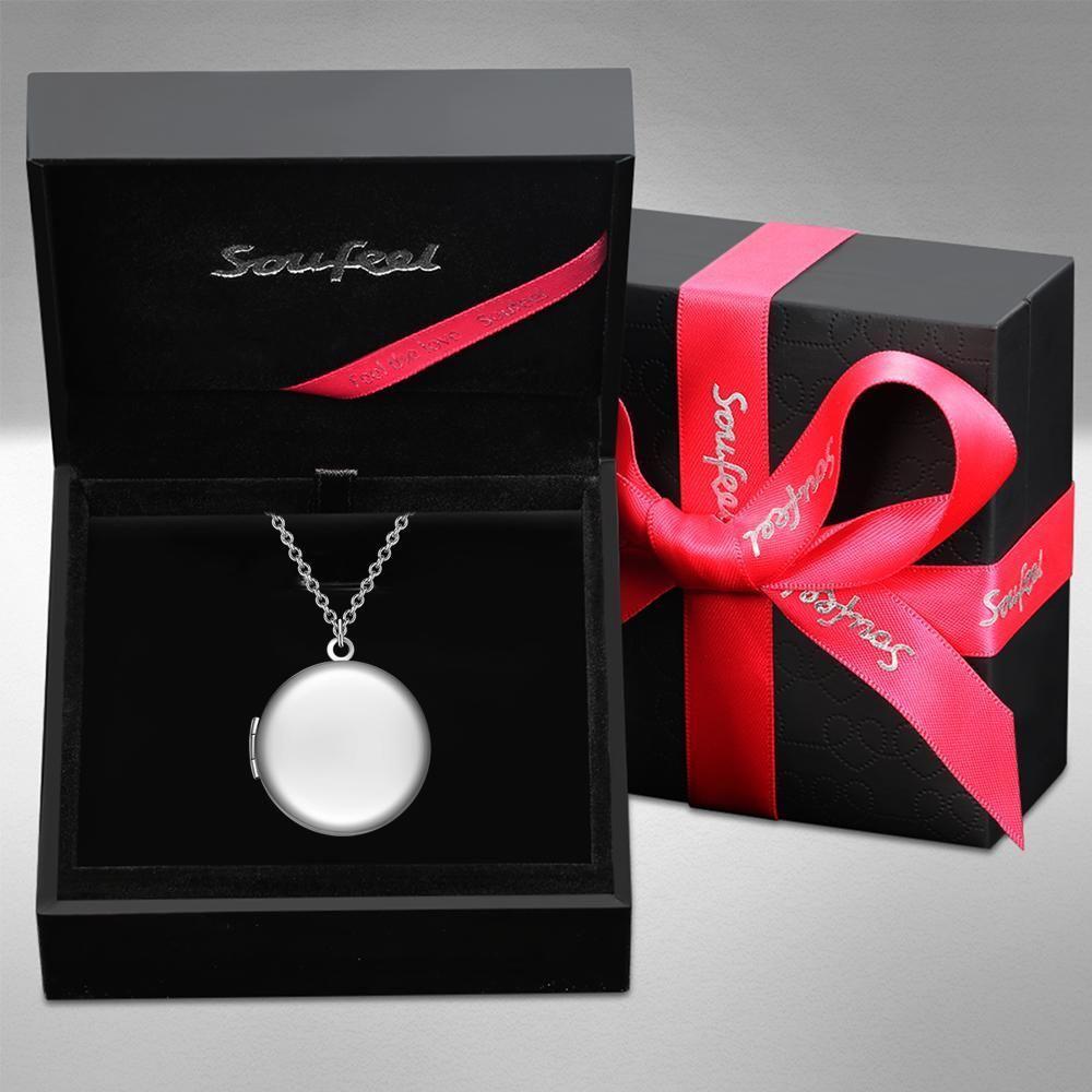 Photo Necklace with Two Pictures Silver Color Chain Gifts Ideas Gifts For Mother - soufeelau