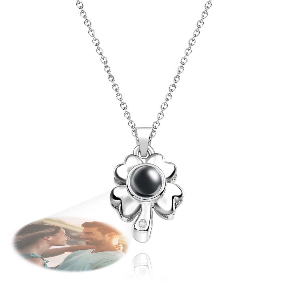 Custom Projection Photo Necklace Love Eternal in Pairs Couple Gifts - soufeelau
