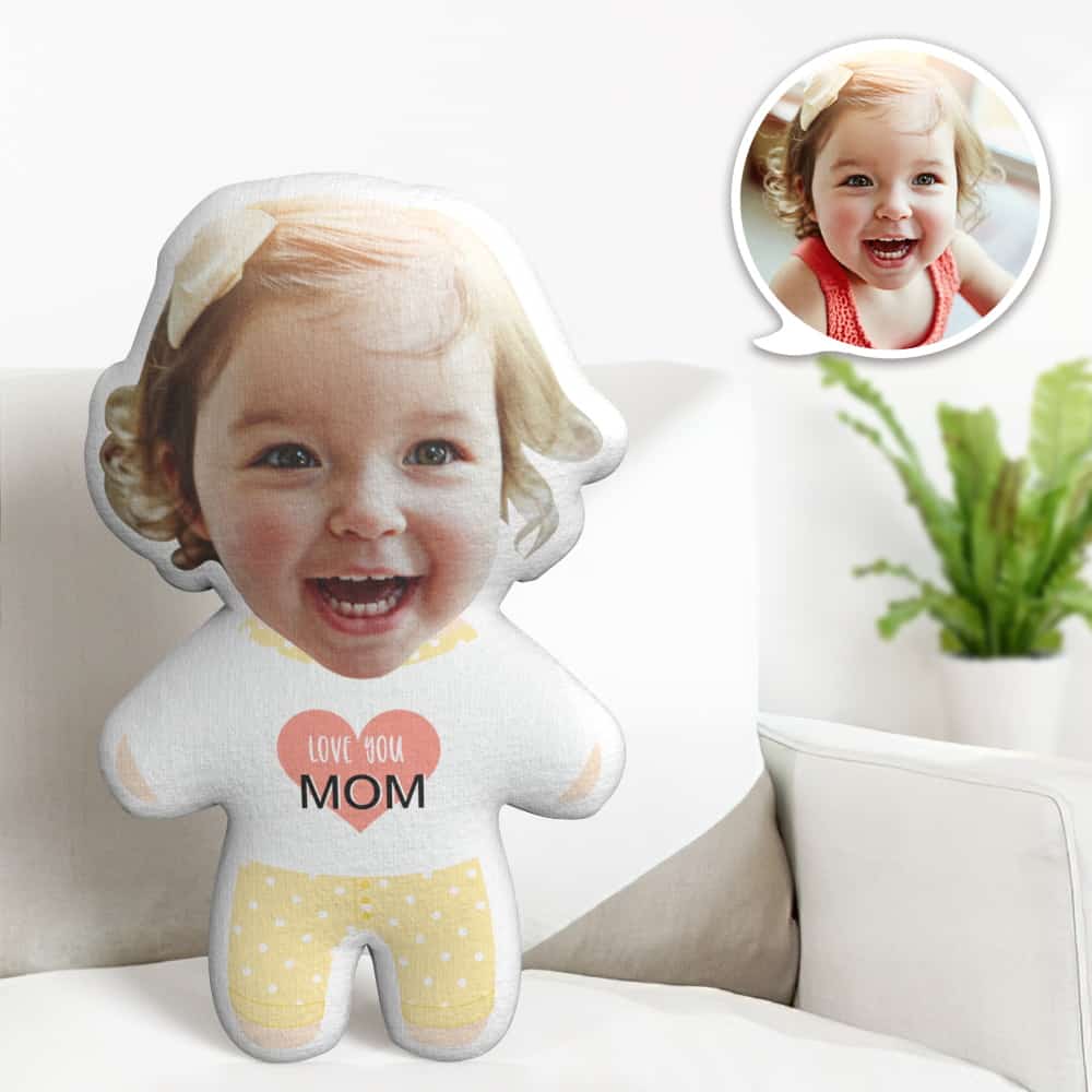 Gifts for Mom Minime Throw Pillow Custom Face Pillow Cute Minime Pillow for Mother - soufeelau