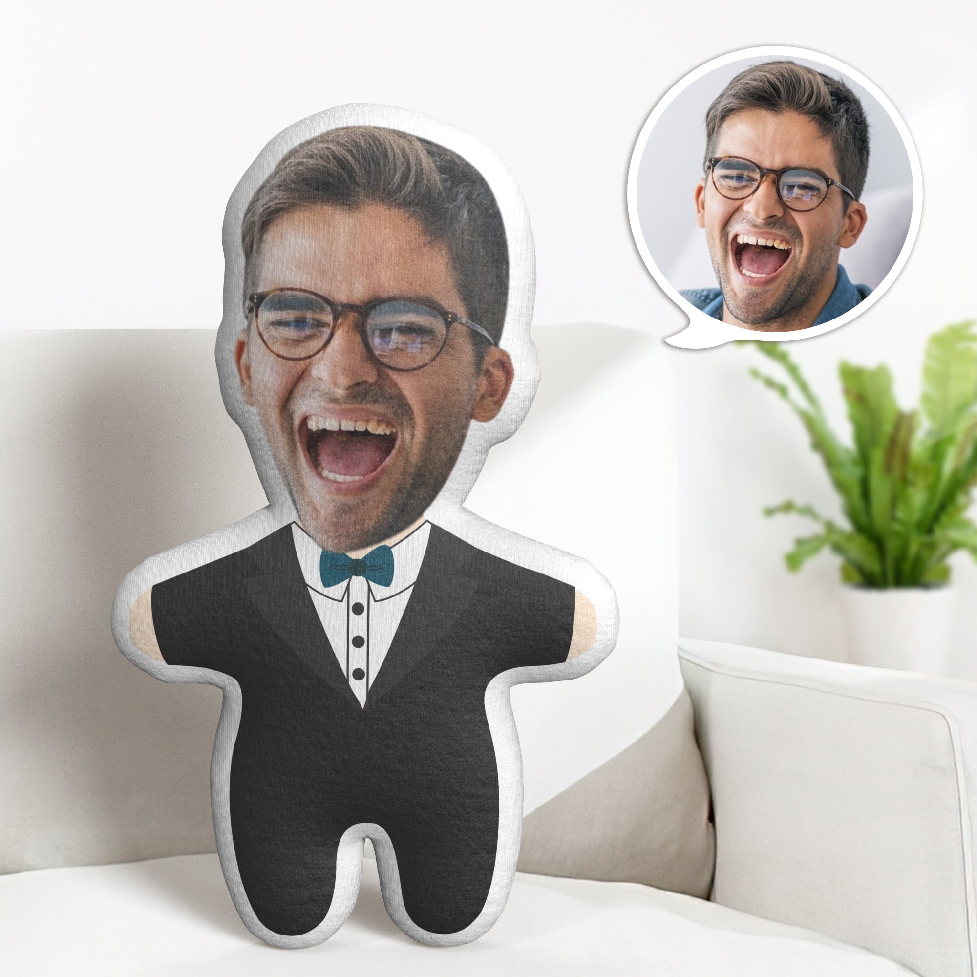 Custom Bridegroom Minime Throw Pillow Personalized Minime Throw Pillow Valentine's Day Gifts - soufeelau