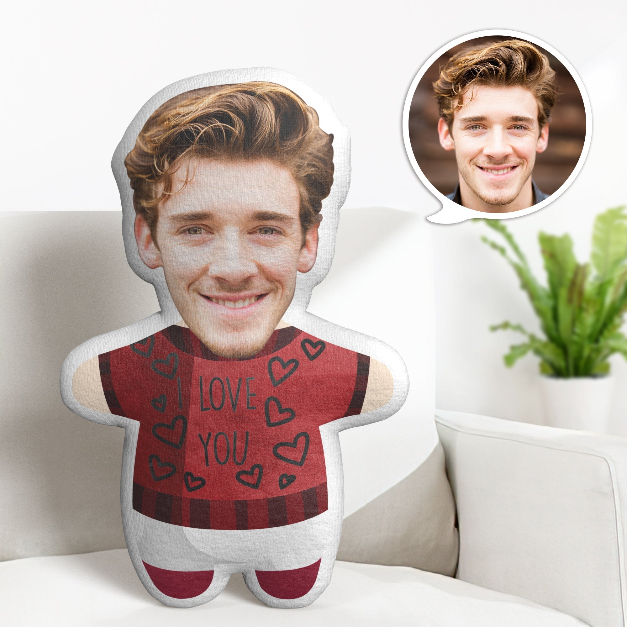 Valentine's Day Gifts Minime Throw Pillow Custom Face Pillow Funny Minime Pillow Gifts - soufeelau