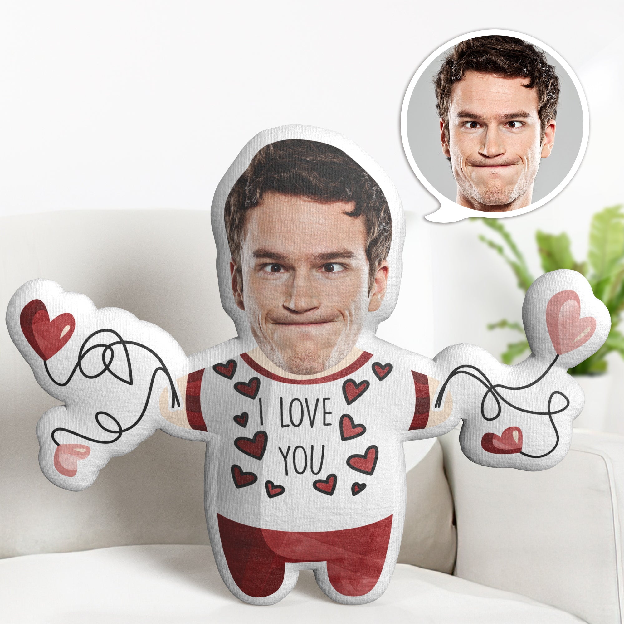 Valentine's Day Gifts Custom Cartoon Pillow Personalized I Love You Minime Pillow Gifts - soufeelau